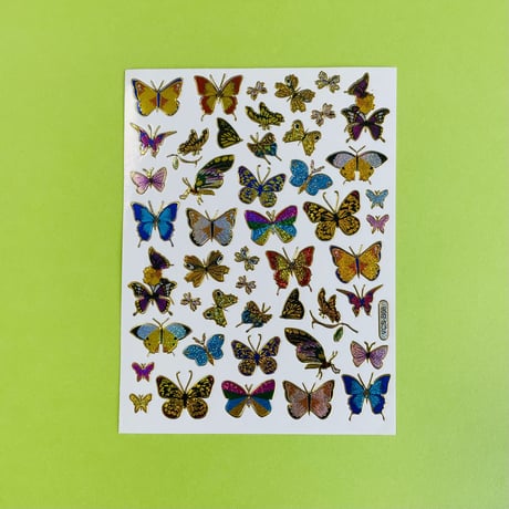 蝶々 キラキラ シール (14)  BUTTERFLY STICKER