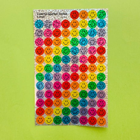 カラフル キラキラ スマイル シール COLORFUL SPARKLE SMILE STICKER
