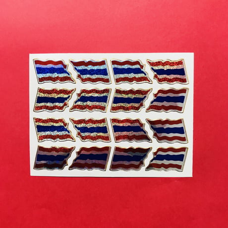 タイ 国旗  ② キラキラ シール THAILAND FLAG STICKER
