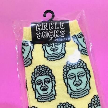 ブッダ 黄色 靴下 BUDDHA YELLOW ANKLE SOCKS