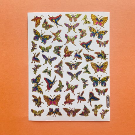 蝶々 キラキラ シール (18)  BUTTERFLY STICKER