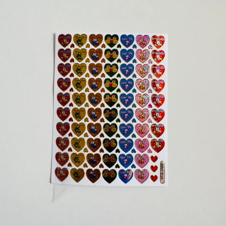 ハート動物 キラキラ シール HEART ANIMAL STICKER