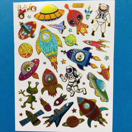 宇宙 キラキラ シール  SPACE STICKER
