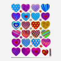 ハート 模様 (16) キラキラ シール HEART STICKER