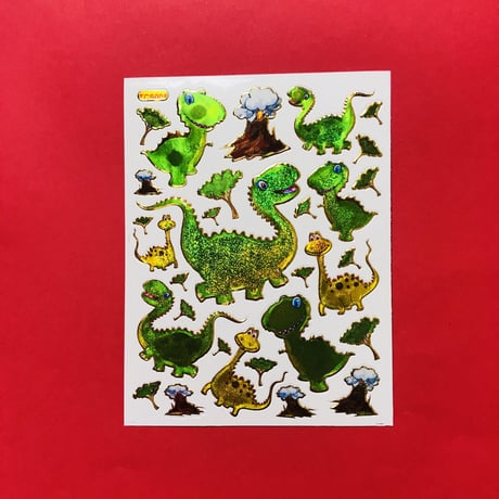 恐竜 ⑧ キラキラ シール  DINOSAUR STICKER