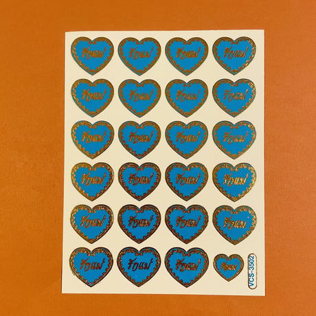 ハート タイ語 青 シール  THAI BLUE HEART STICKER