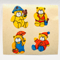黄色いクマ シール ザラザラ YELLOW BEAR STICKER