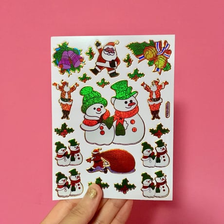 クリスマス ⑤ キラキラ シール CHRISTMAS STICKER