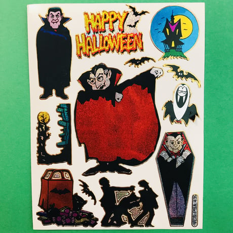 ハロウィン ドラキュラ キラキラ シール HALLOWEEN DRACULA STICKER