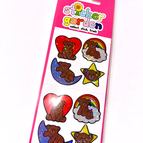 Sticker Garden★ クマ ハート 星 月 虹
