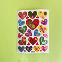 ハート タイ語 ② カラフル シール THAI COLORFUL HEART STICKER