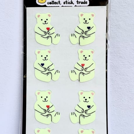 Sticker Garden★ 暗闇で光るくま