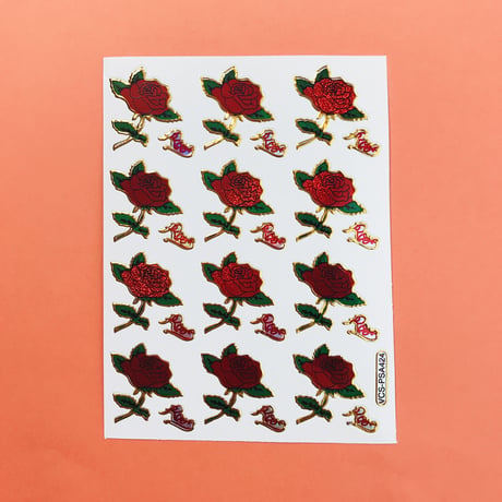 薔薇 ローズ ③ キラキラ シール  ROSE STICKER