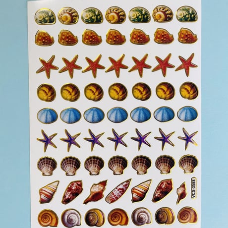 貝殻 キラキラ シール SHELL STICKER