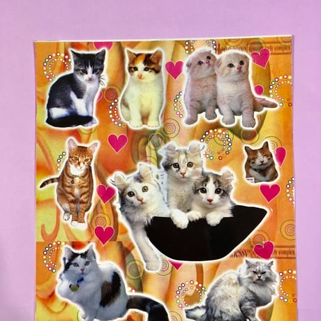 猫 ネコ シール 大 CAT STICKER ①
