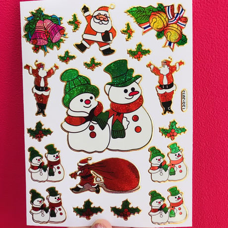 クリスマス ⑤ キラキラ シール CHRISTMAS STICKER
