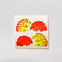 Great 7 シール ハリネズミ（黄色とオレンジ） ザラザラ HEDGEHOG STICKER