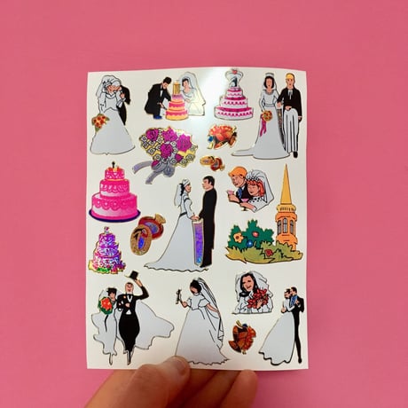 結婚式  キラキラ シール WEDDING STICKER