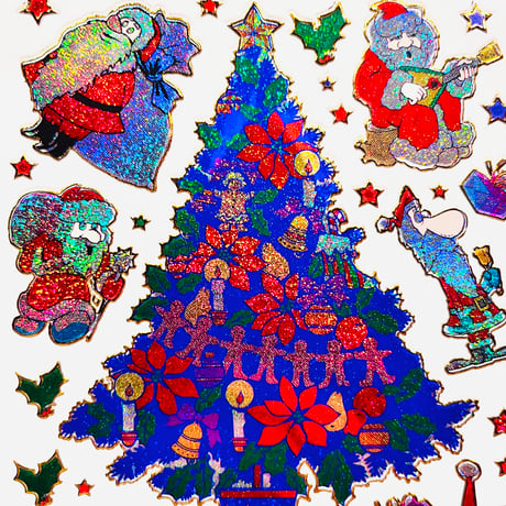 クリスマス (16) キラキラ シール CHRISTMAS STICKER