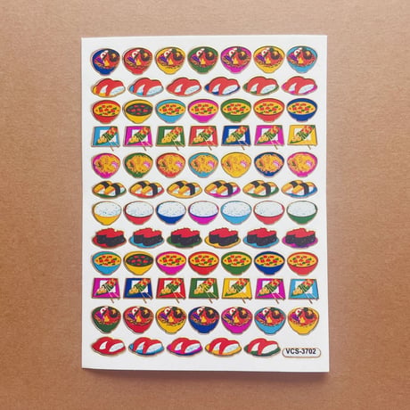 日本食 キラキラ シール JAPANESE FOOD STICKER