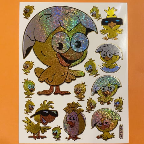 ひよこ ② キラキラ シール CHICK STICKER