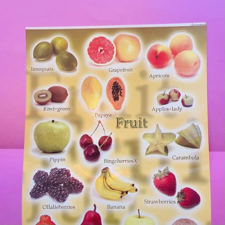 フルーツ シール 大 ④ FRUIT STICKER