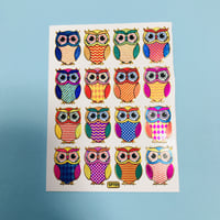 フクロウ キラキラ シール OWL STICKER