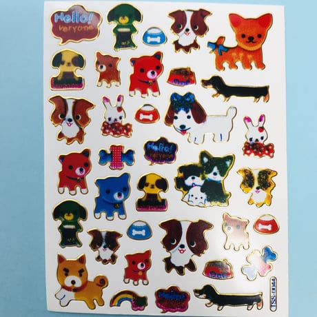犬 キラキラ シール ② DOG STICKER