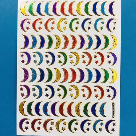 月 ③ キラキラ シール MOON STICKER