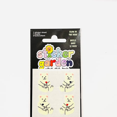 Sticker Garden★暗闇で光るクマ シール bear