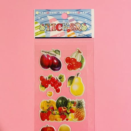 フルーツ④ ぷっくりシール FRUIT STICKER