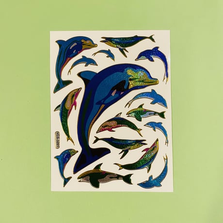 イルカ ④ キラキラ シール  DOLPHIN  STICKER