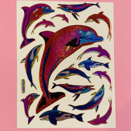 イルカ ⑤ キラキラ シール  DOLPHIN  STICKER