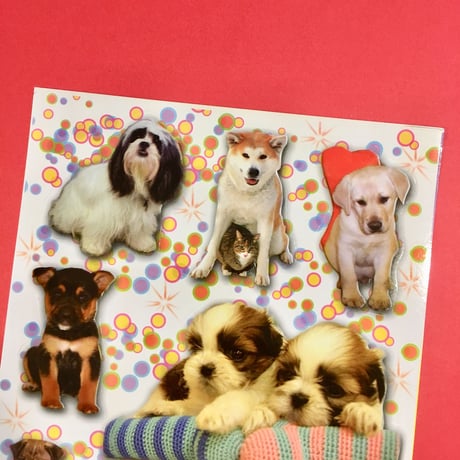 犬 いぬ シール 大 DOG STICKER ④