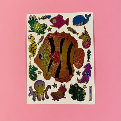 魚 ⑥ キラキラ シール FISH STICKER