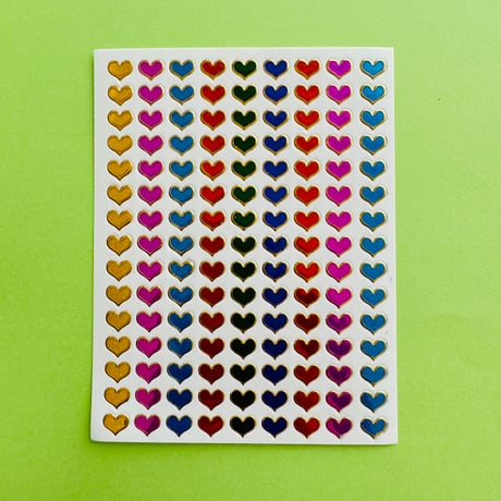 ハート カラフル ⑧ キラキラ シール COLORFUL HEART STICKER