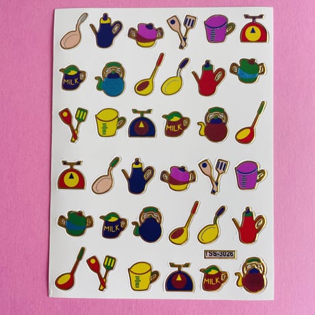 キッチングッズ  ② キラキラ シール KITCHEN GOODS STICKER