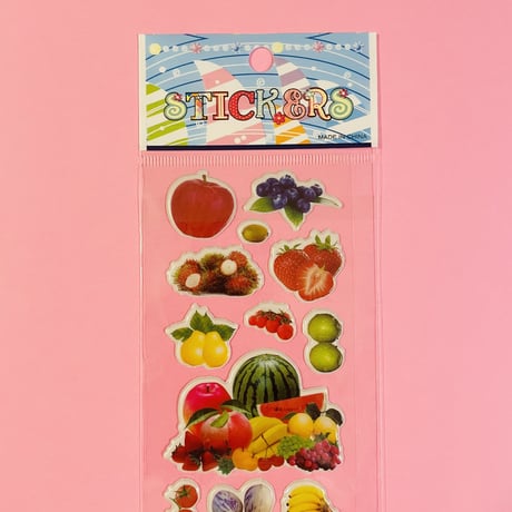 フルーツ⑦ ぷっくりシール FRUIT STICKER