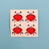 Great 7 シール クマ ザラザラ Thank you bear STICKER