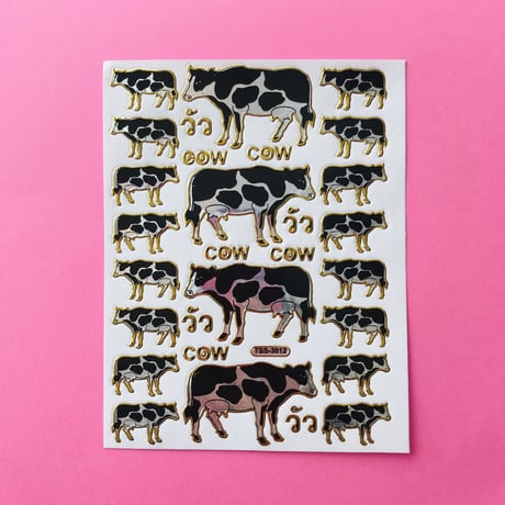 牛 キラキラ シール ② COW STICKER