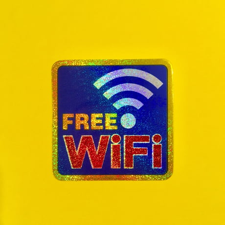 FREE WIFI ①  キラキラ シール STICKER 