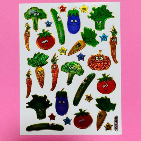 野菜 キラキラ シール  VEGETABLE STICKER
