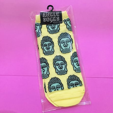 ブッダ 黄色 靴下 BUDDHA YELLOW ANKLE SOCKS