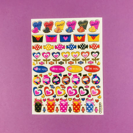 ハート&ギフト キラキラ シール HEART&GIFT STICKER
