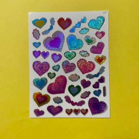 ハート パステル ③ キラキラ シール HEART PASTEL STICKER