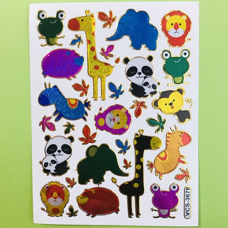 動物 キラキラ シール ANIMAL  STICKER