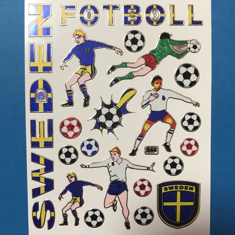 スウェーデン サッカー キラキラ シール SWEDEN FOOTBALL STICKER