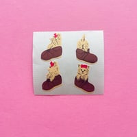 靴に入った子犬 シール PUPPY IN SHOES