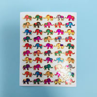 ゾウ 象 キラキラ シール ELEPHANT STICKER