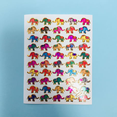 ゾウ 象 キラキラ シール ELEPHANT STICKER